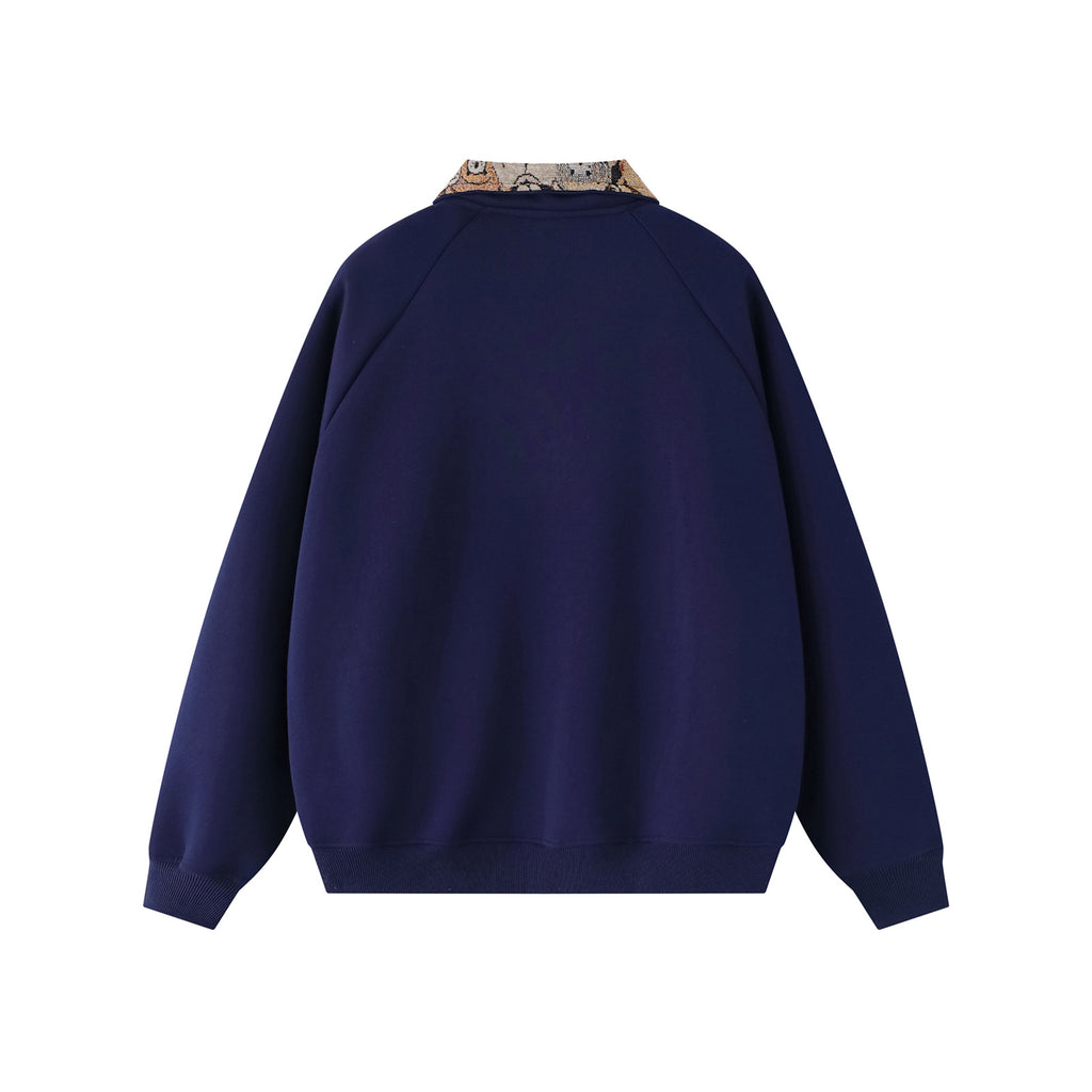 LUXMOVI CORE Hoodie – Bear Embroidery Color Block