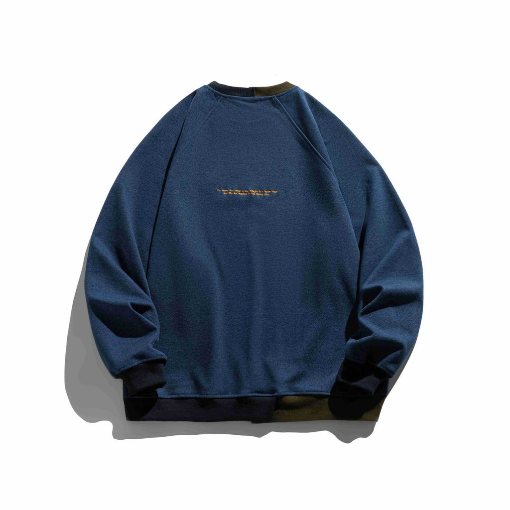 LUXMOVI CORE Hoodie – Color Block Embroidery Pullover