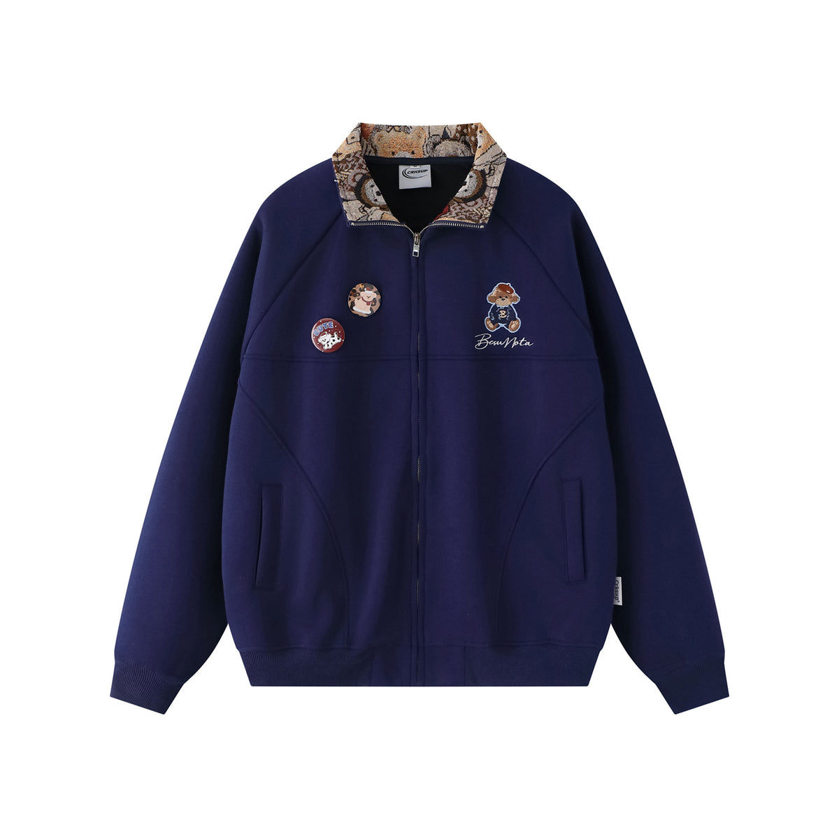LUXMOVI CORE Hoodie – Bear Embroidery Color Block