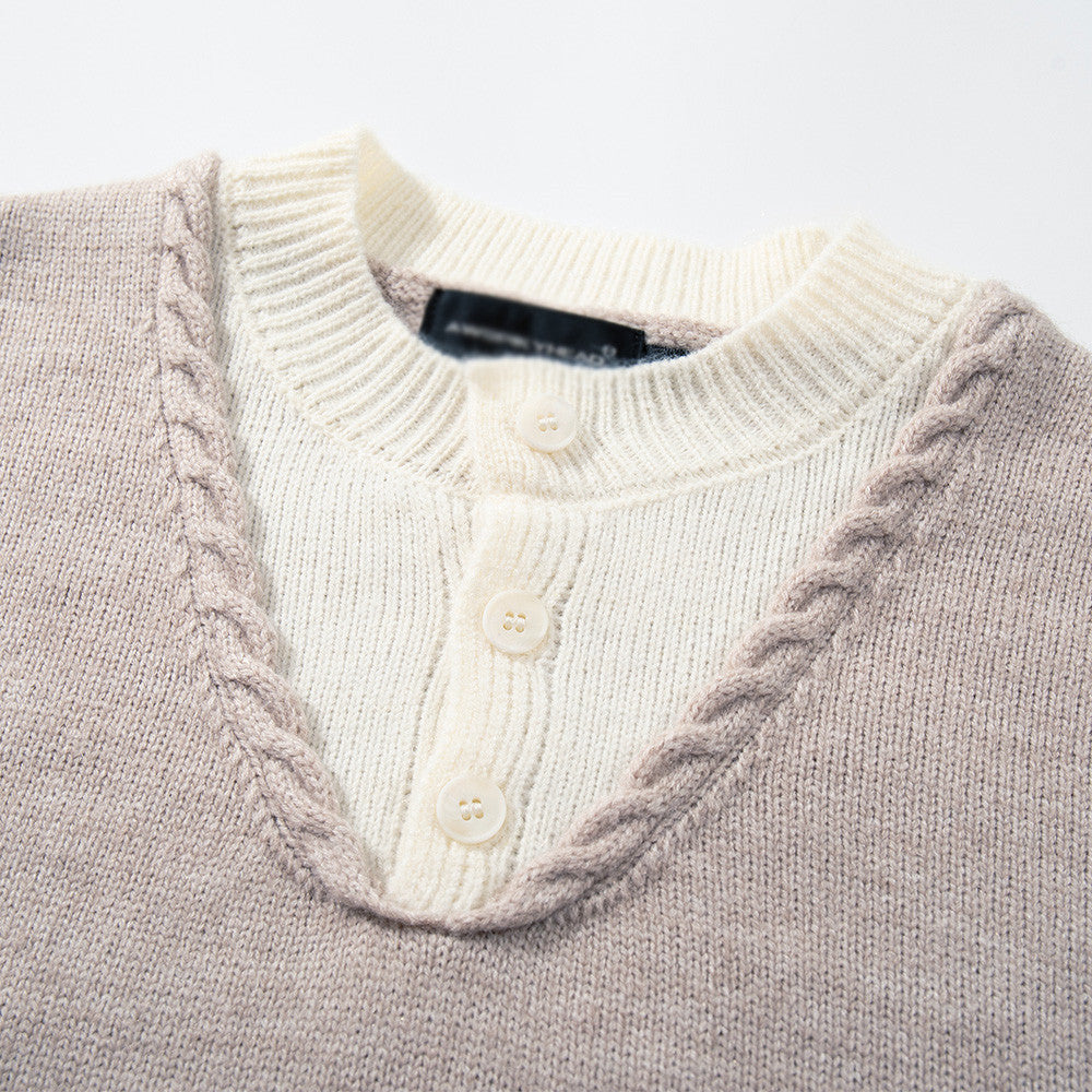 LUXMOVI CORE Strickpullover – V-Neck