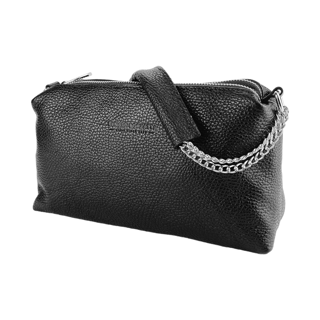 LUXMOVI Leder-Handtasche – Schwarz